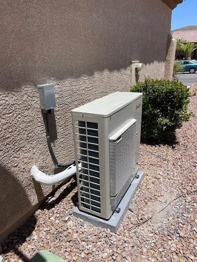 Residential air conditioning condenser unit in Palm Desert